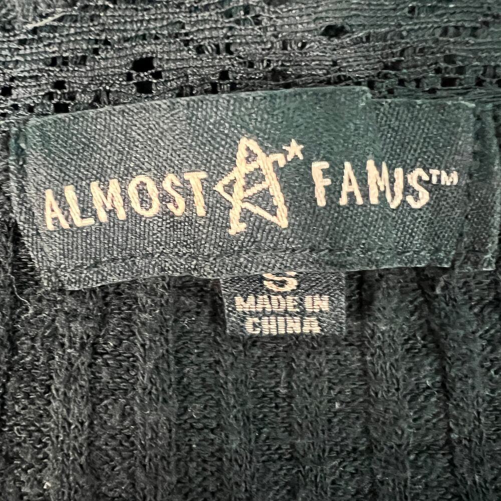 Almost Famous Y2K Cropped Top Womens Small Dark Fairy Whimsigoth Grunge Coquette - Picture 4 of 9